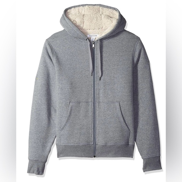 Gray Hooded Jacket with Cream fleece Lining - Picture 2 of 3